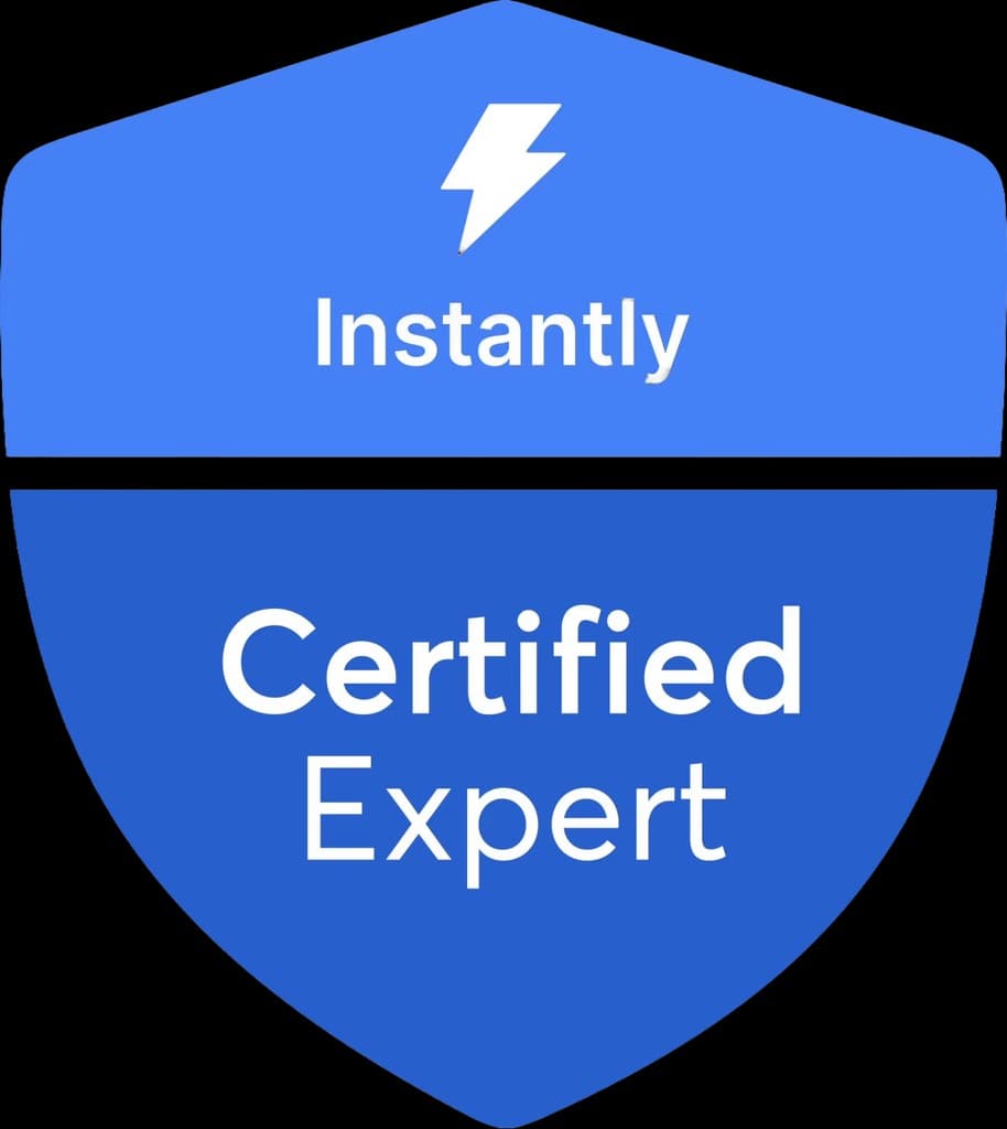 Instantly Certified Expert credential badge issued by Instantly.ai